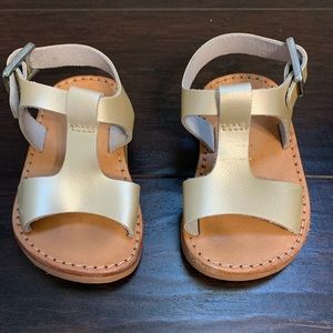 Freshly Picked Gold Sandals - size 3